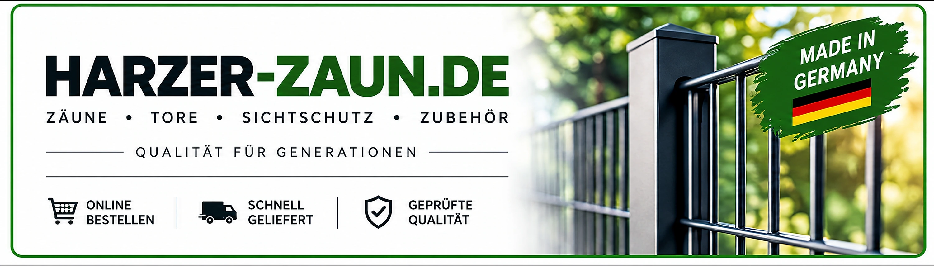 Harzer Zaun – Zäune, Tore, Sichtschutz und Zubehör, Made in Germany
