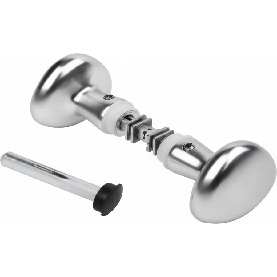 Gerundetes Aluminium-Drückerpaar