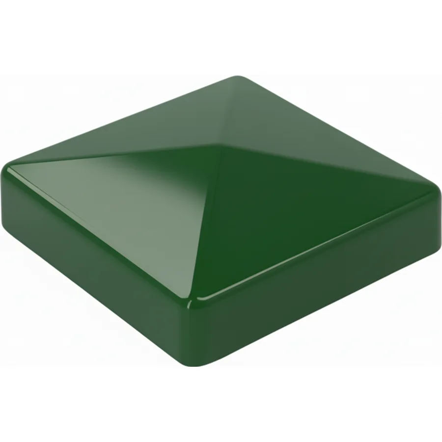 Alu-Pyramidenkappe – Moosgrün · für Pfosten 60 x 60 mm