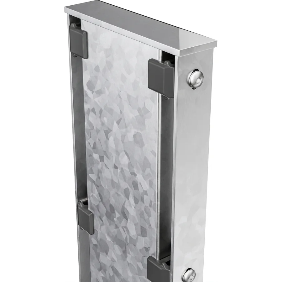 Steinmauerpfosten 120 mm – Feuerverzinkt · 830 mm x 1400 mm x 6 Stück