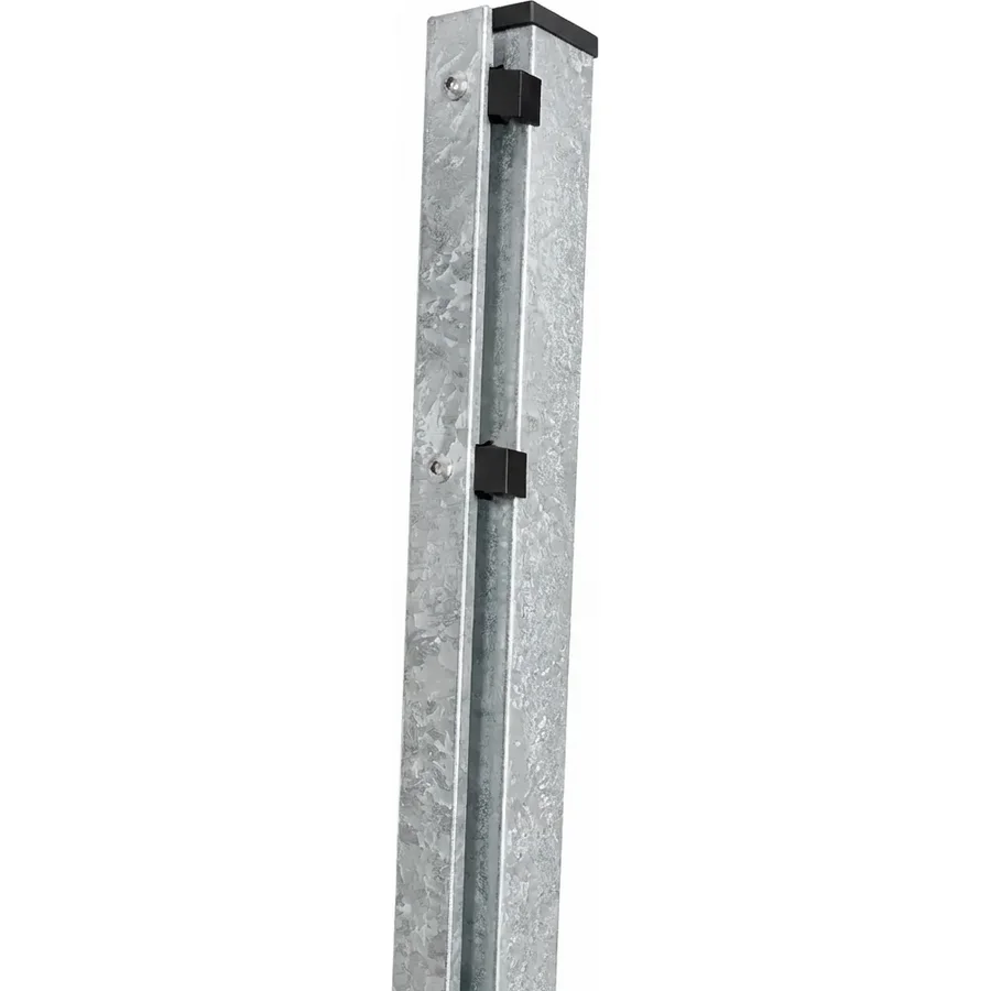 Multi-Eckpfosten mit Fußplatte und Abdeckleiste – Feuerverzinkt · 600 mm