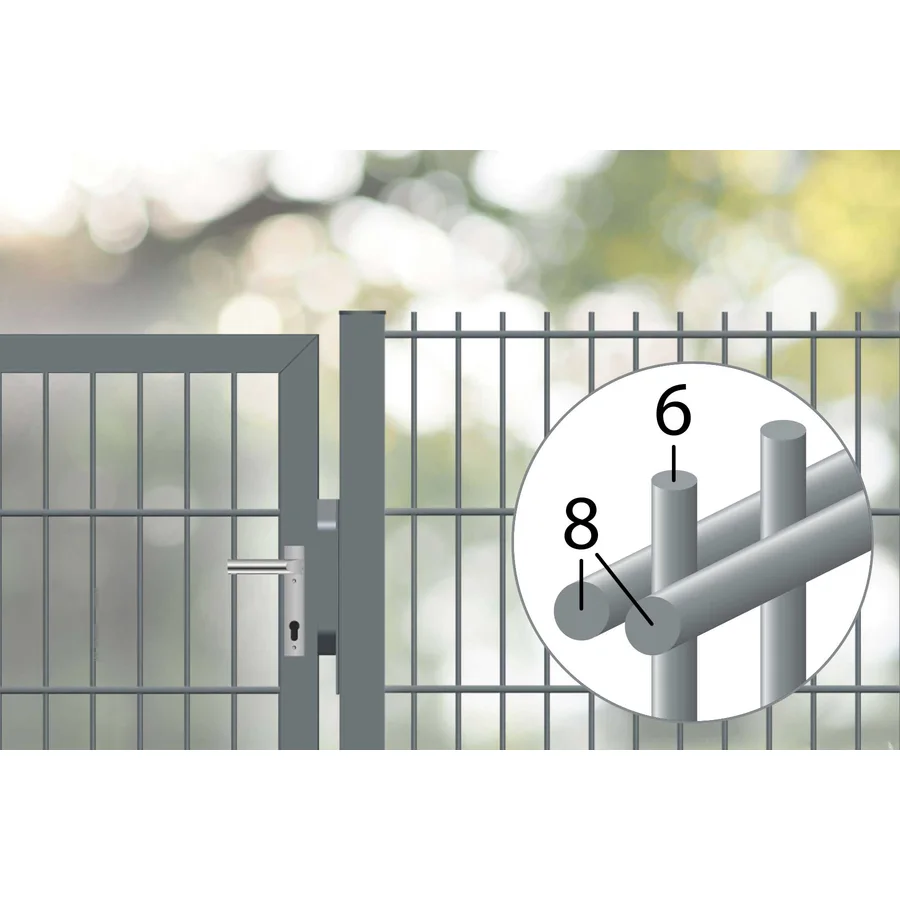 Doppelstabmatte 8/6/8 für Ballfang – Feuerverzinkt · 1008 mm